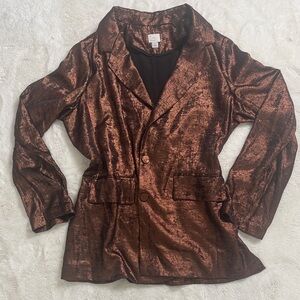 a new day Shimmering Copper Women's Blazer